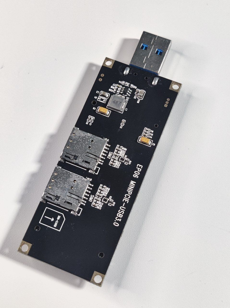 Адаптер miniPCIe на USB 3.0 с поддержкой двух SIM-карт