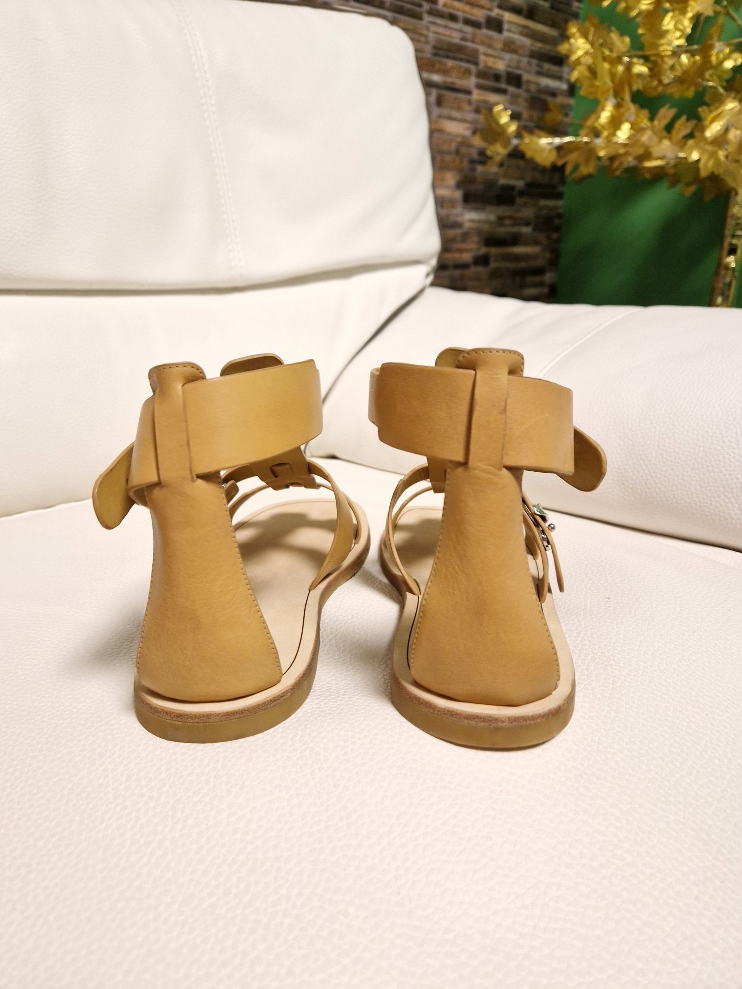 Sandale Marc by Marc Jacobs 38, piele fină, camel , brand,lux