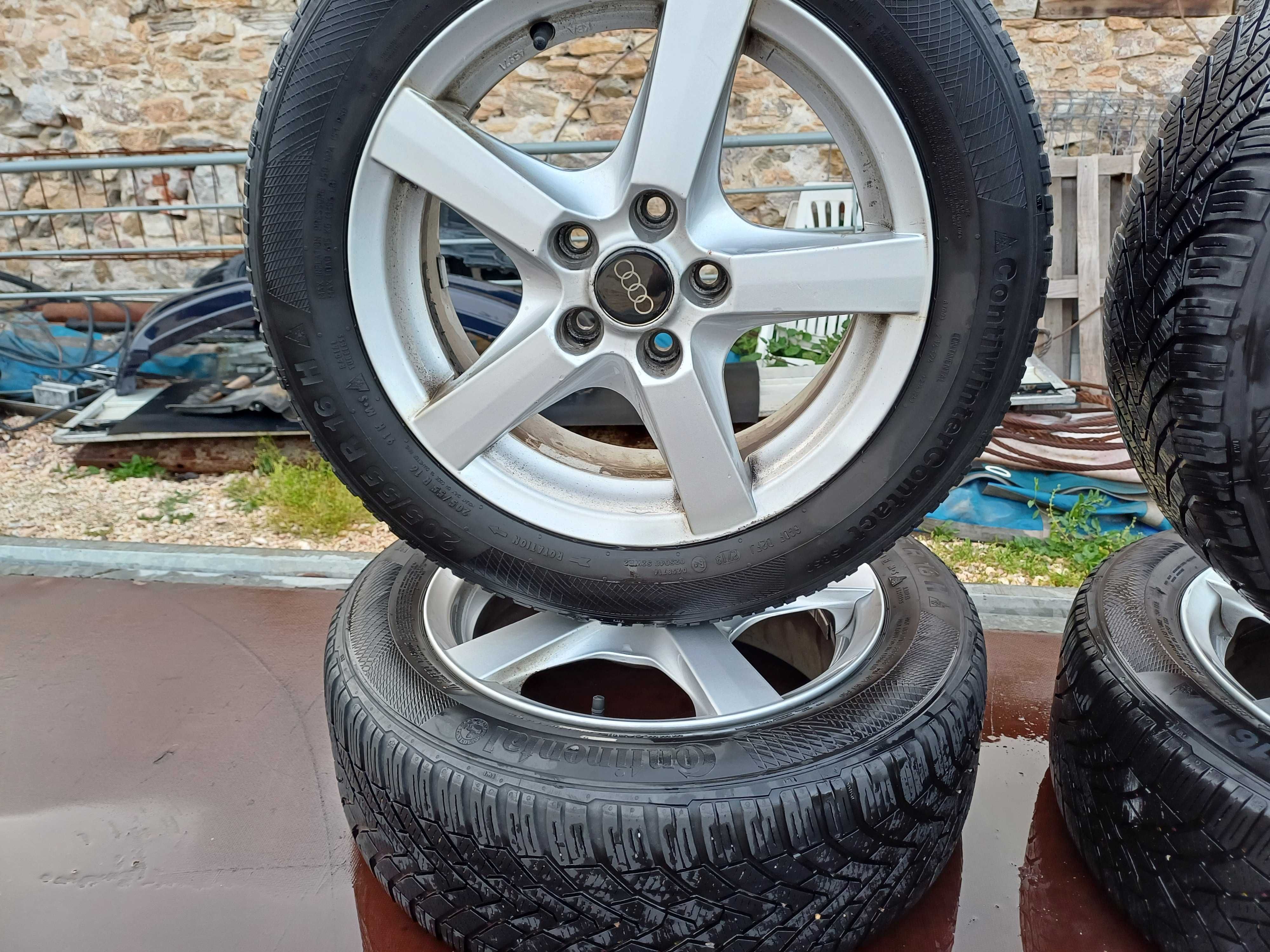 Гуми с джанти оригинални  за AUDI 205/55/16