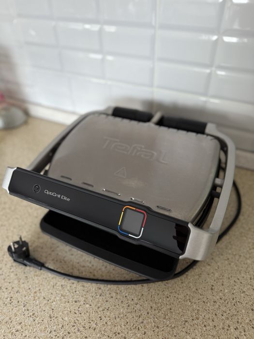 Гриль Tefal Optigrill Elite XL GC760D30 черный, серебристый
