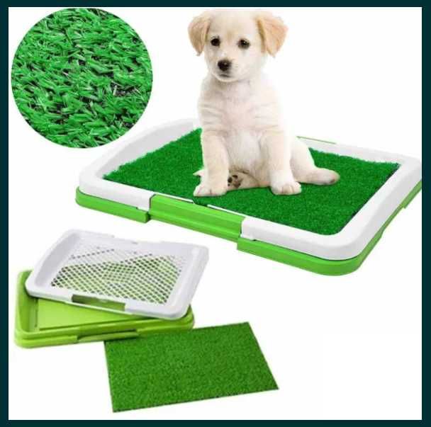 Puppy Potty Pad тоалетна за куче/котка с решетка и изкуствена трева