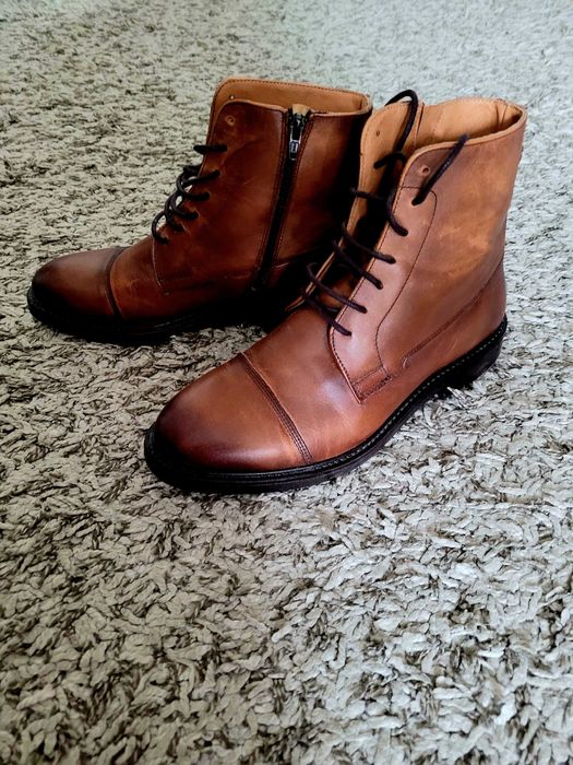 Ghete/bocanci/cizme piele maro - Mango barbati - noi
