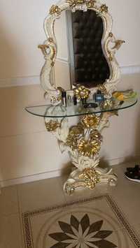 Италианска конзола с огледало и кристали сваровски