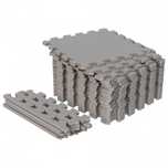 Set de covorașe de protecție pentru podea 30x30 cm, gri