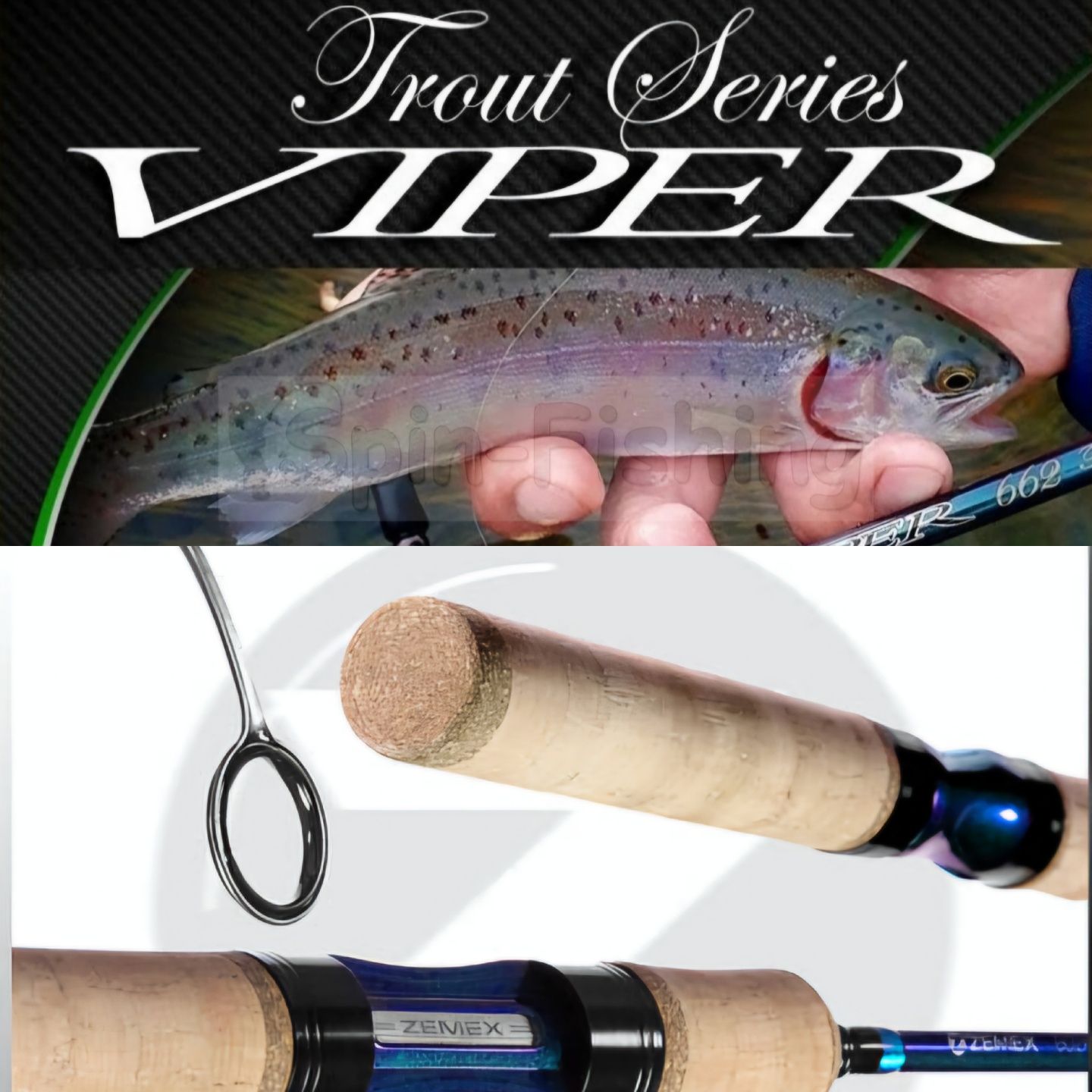 Спиннинг Zemex Viper Trout 662UL 1.98 м. 1.0-6.0 гр.