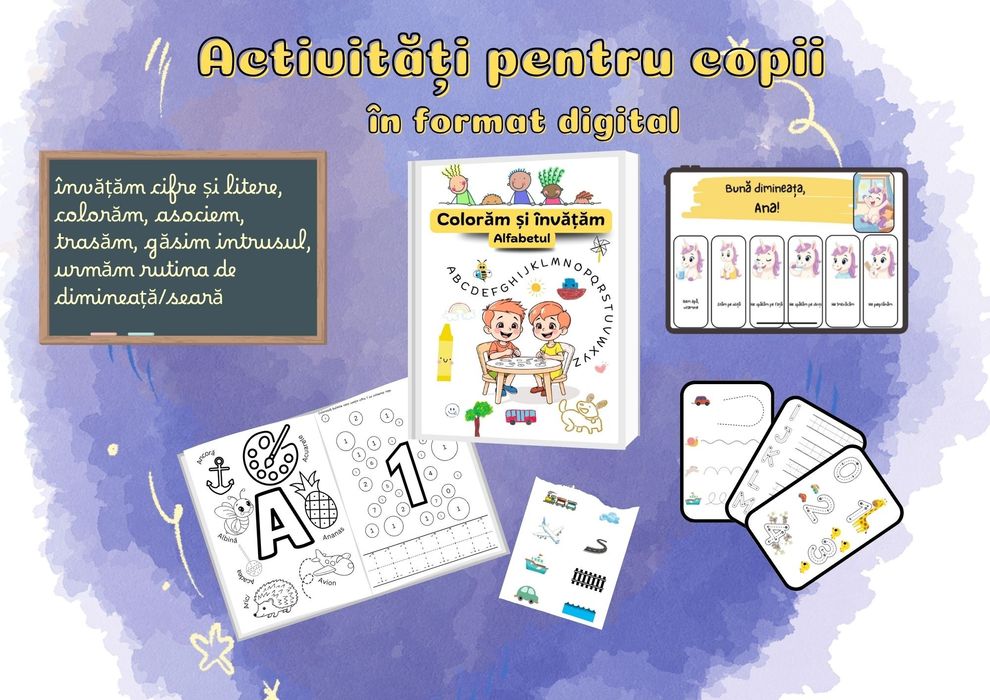 Carte activitati copii prescolari, carduri activitati, panou rutina