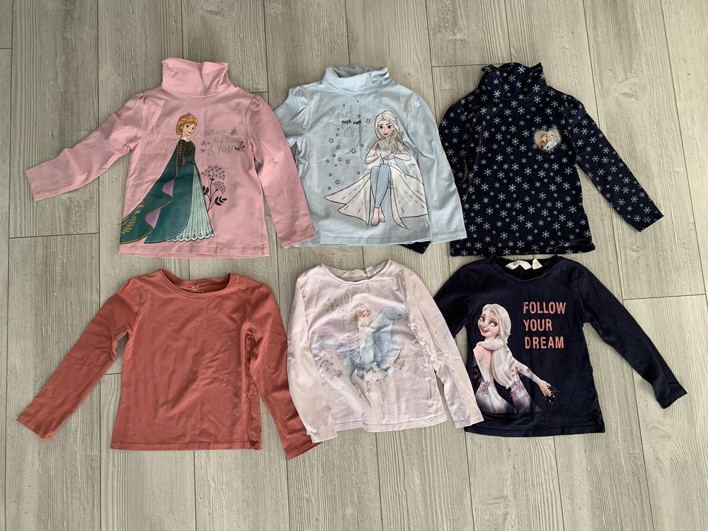 Bluze fetite H&M si C&A cu Ana si Elsa.