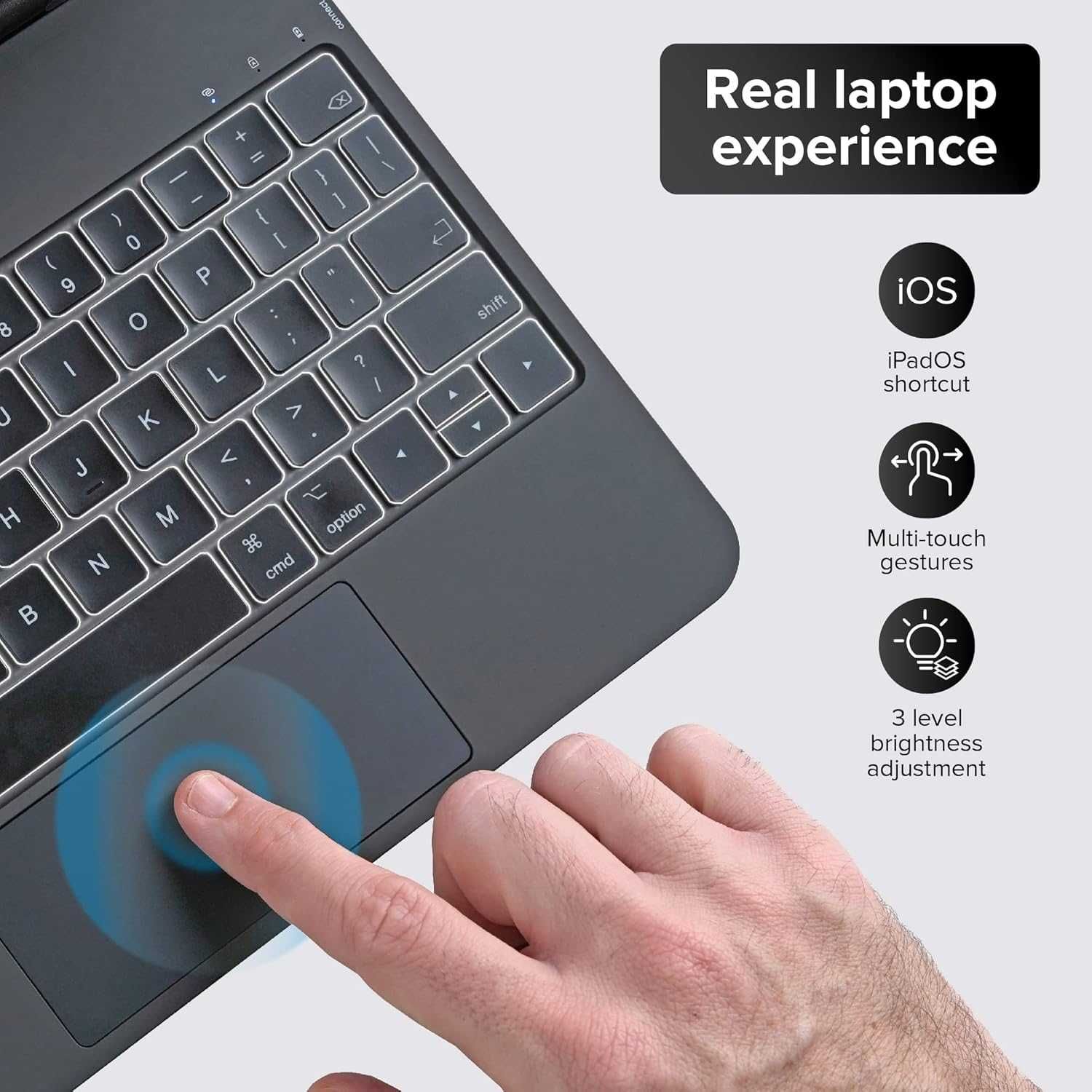 Magic Floating магнитен калъф с клавиатура за iPad Air/Pro
