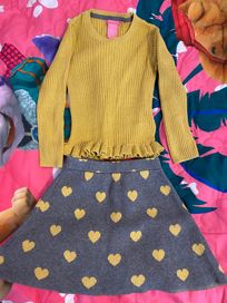 Зимен детски комплект пола и блуза, 104 размер