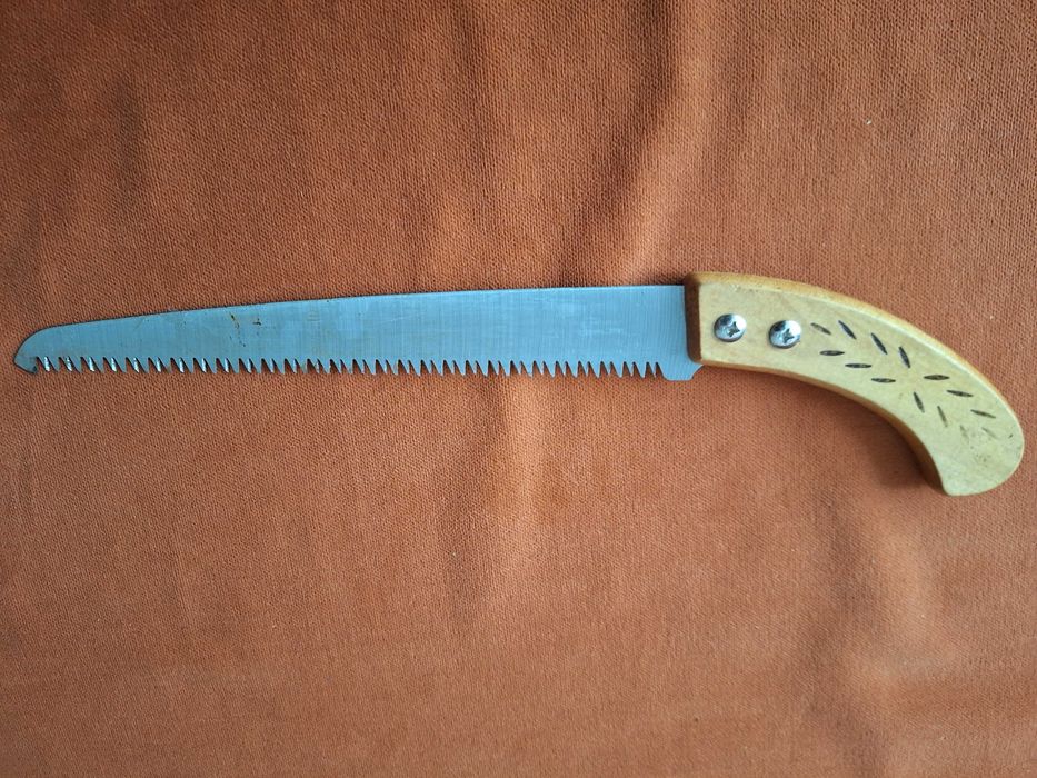 Ferăstrău manual din oțel inoxidabil cu mâner din lemn, lungime 30 cm