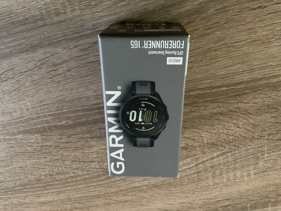 Ceas  Garmin Forerunner 165, curea Silicon, Black/Slate Grey