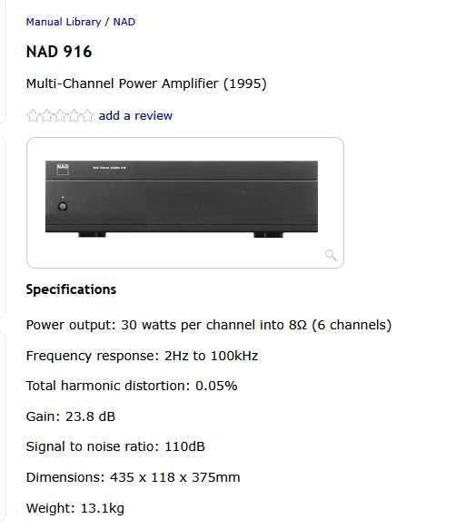 Nad 916 statie audio