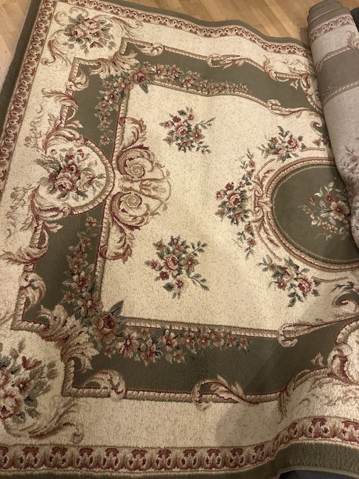 Ковер зеленый шерстяной