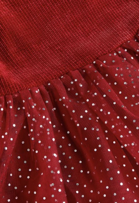 Rochita cu fusta de tulle rosie H&M 122/128, nou