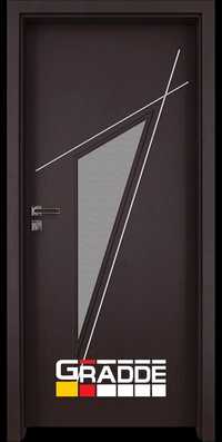 Интериорна врата Граде, модел Kristall Glas 4.2, Орех Рибейра
