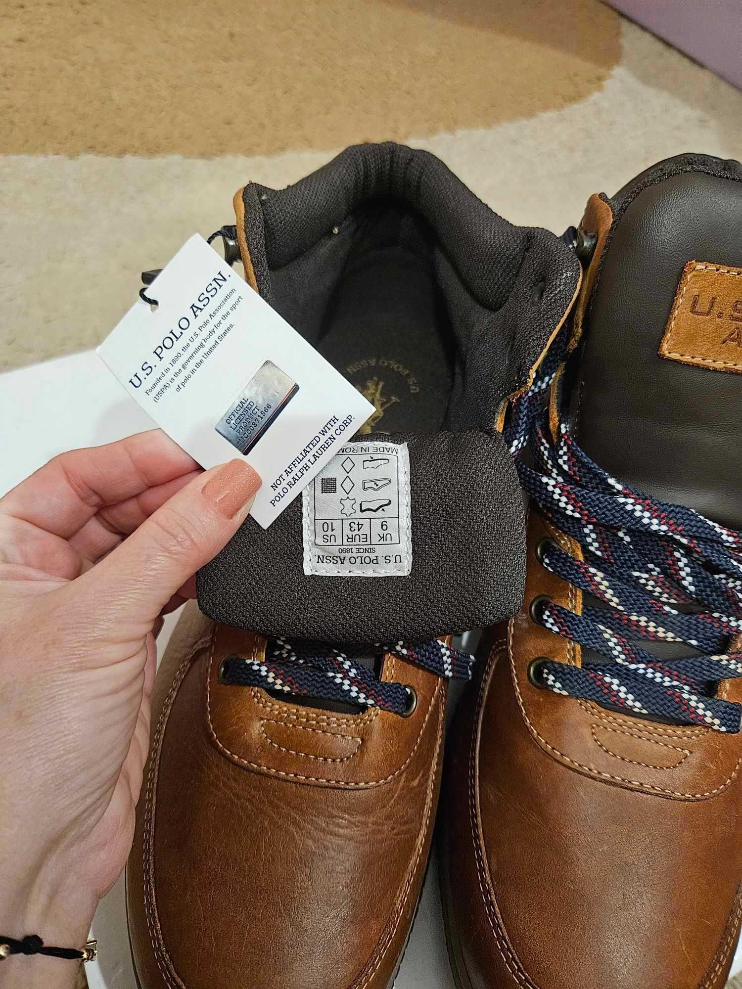 Ghete U.S. Polo Assn. Maro, Marimea 43, Produs Nou cu Eticheta