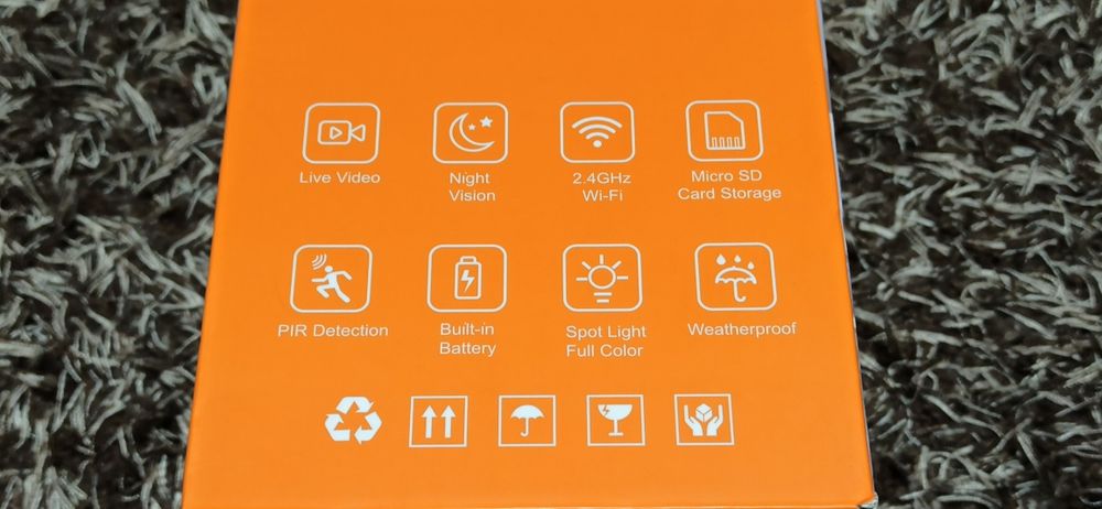 Cameră de supraveghere video rotativă 4G, cu panou solar