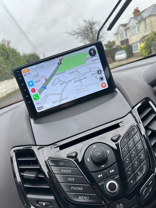 1-8GB Navigatie GPS Android Dedicata Ford Fiesta MK6 Carplay Auto QLED