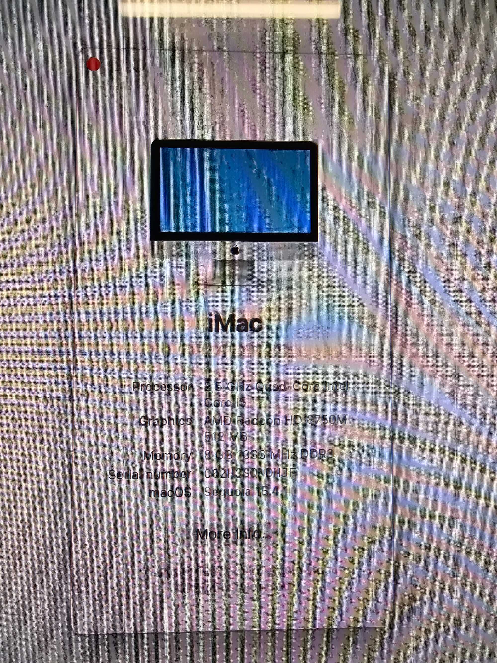Apple iMac A1311 | 21.5 inch | intel i5 | 8GB RAM | 512GB SSD|AMD 6750