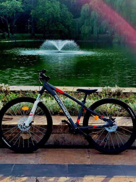 Bicicleta MTB 120 Gri portocaliu Rockrider