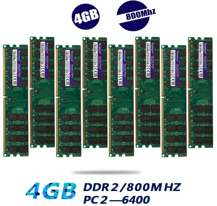 НОВИ!!! 2GB 4GB DDR2 800MHz Ram