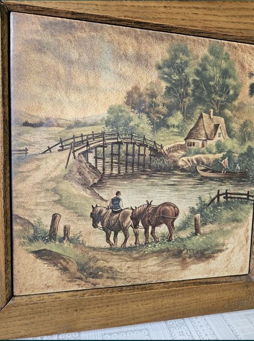 Lucrare ceramică,semnată (I.C. Vand Hunnik