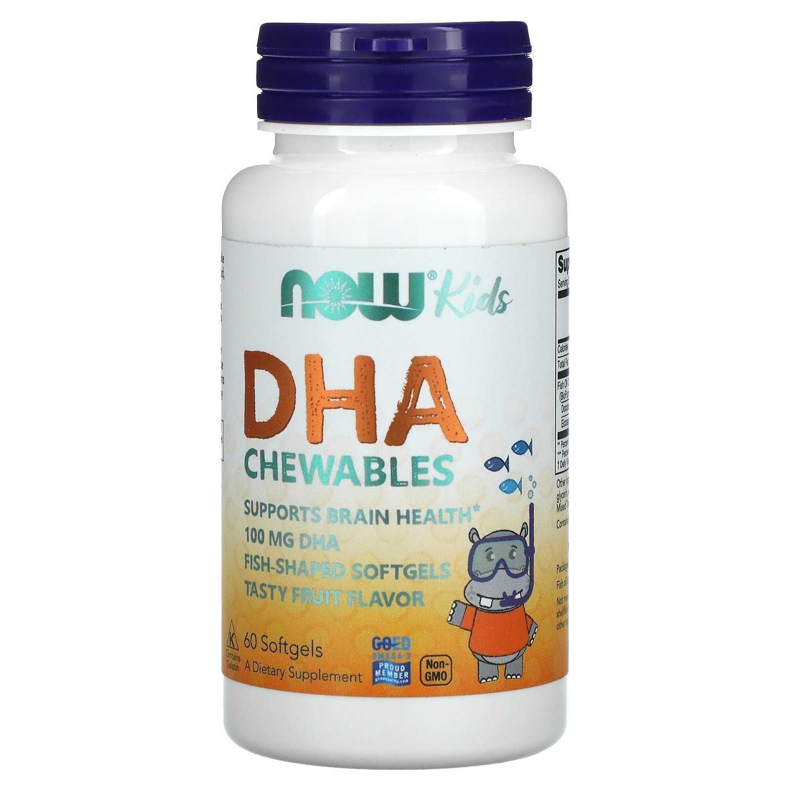 Омега-3  для детей, Now Foods DHA Рыбий жир, омега3