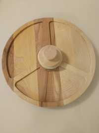 Дървен чиния за мезета