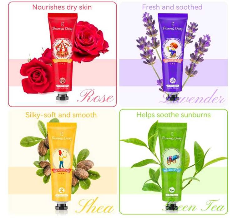 Set cadou cremă de mâini și balsam de buze de Crăciun Eleanore's Diary