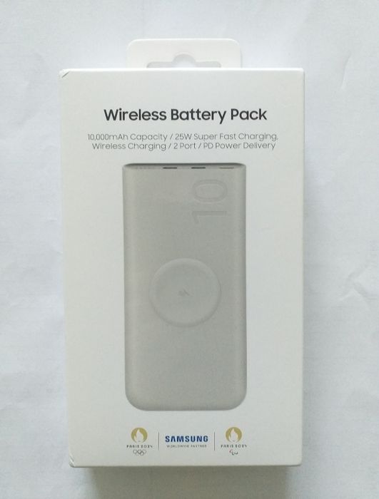 Baterie externă wireless Samsung 10000 mAh / 25 W cu încărcare rapidă