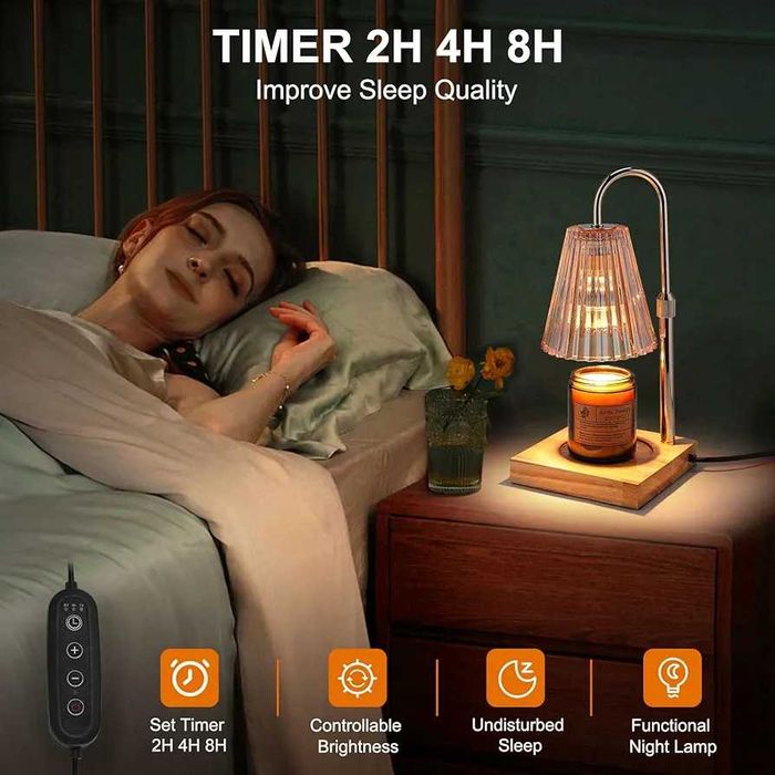 Lampă încălzitoare  lumânări, parfum cu temporizator și variator