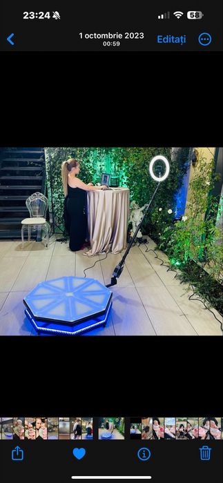 Platformă 360 video booth