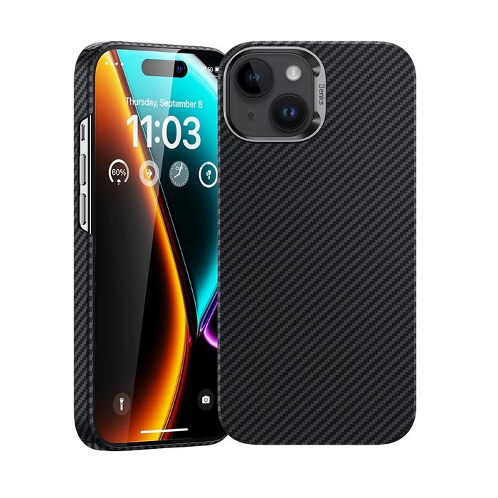 Benks Iphone 15 plus Spigen carbon Enzo Aramid 6.3 inch Iphone 16 pro