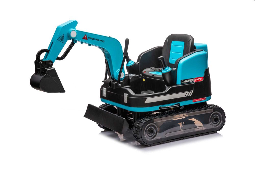 Excavator electric Kinderauto X7 2x 55W 12V-12Ah, scaun tapitat, Blue