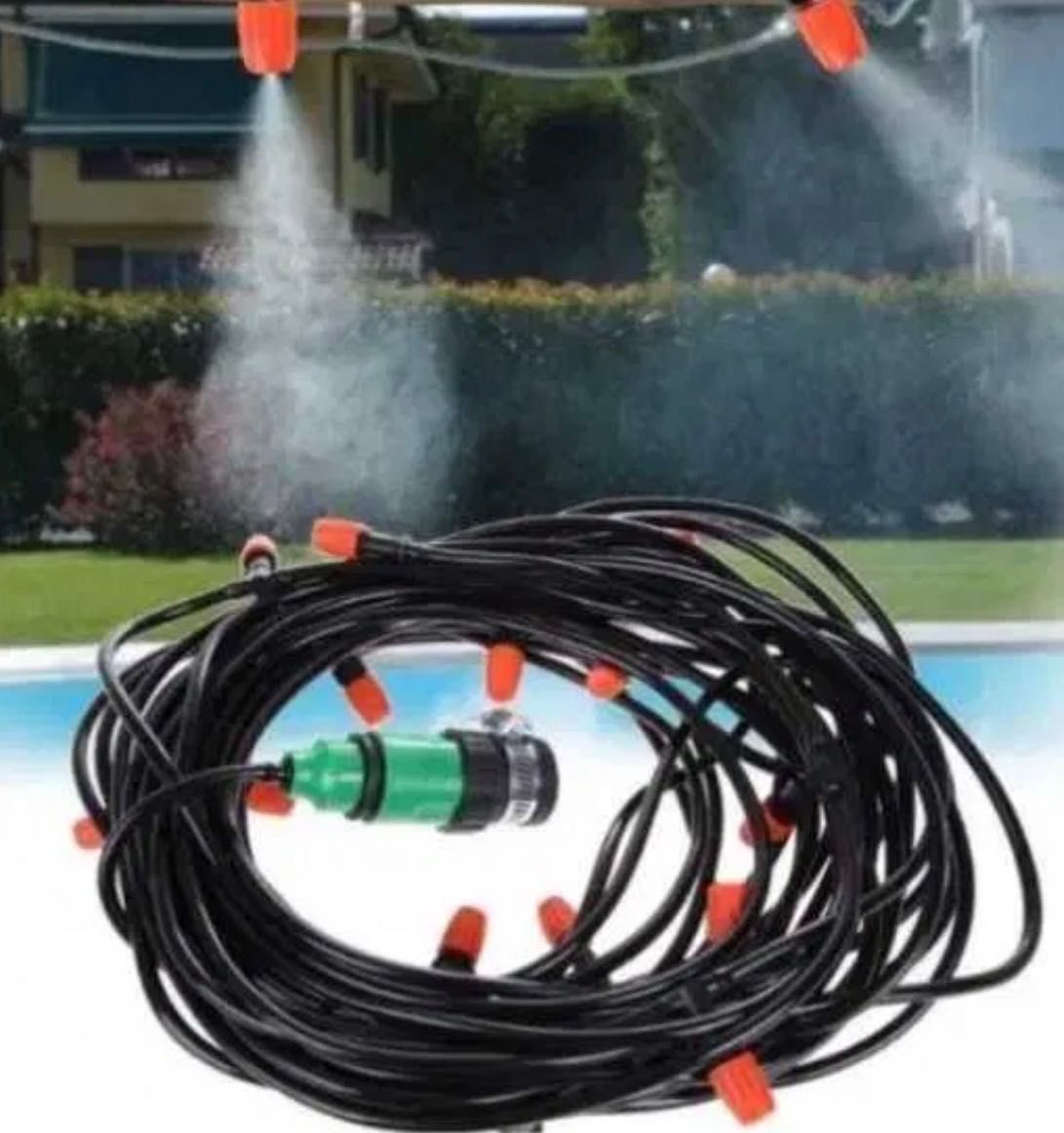 Система ВОДНА МЪГЛА, маркуч с дюзи, охлаждане пръскане вода WATER MIST