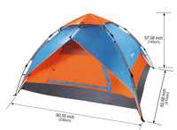 Триместна Палатка GO"N"CAMP, Непромoкаема, Мрежеста стена,