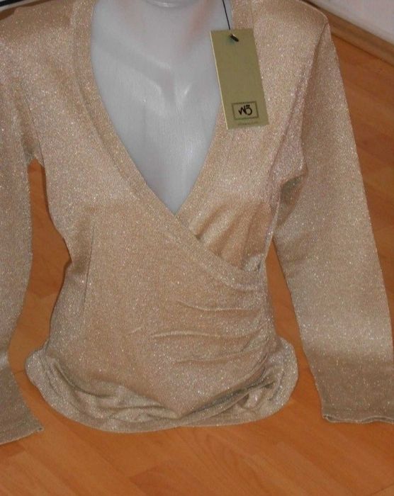 Bluza eleganta insertii lurex, Italia