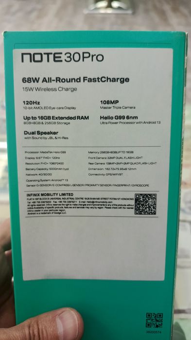 Продаётся infinix note 30 pro