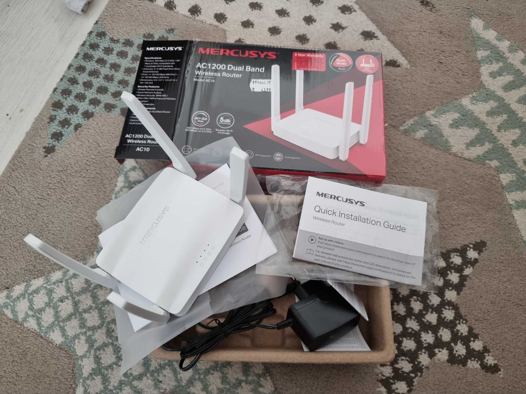 Рутер Mercusys AC10 1167 Mbps
