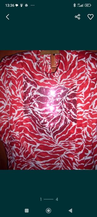 Costum roșu cu paiete măr M-L