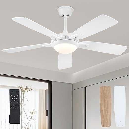 Ventilator de tavan Surtime cu iluminare ,silențios, 132 cm