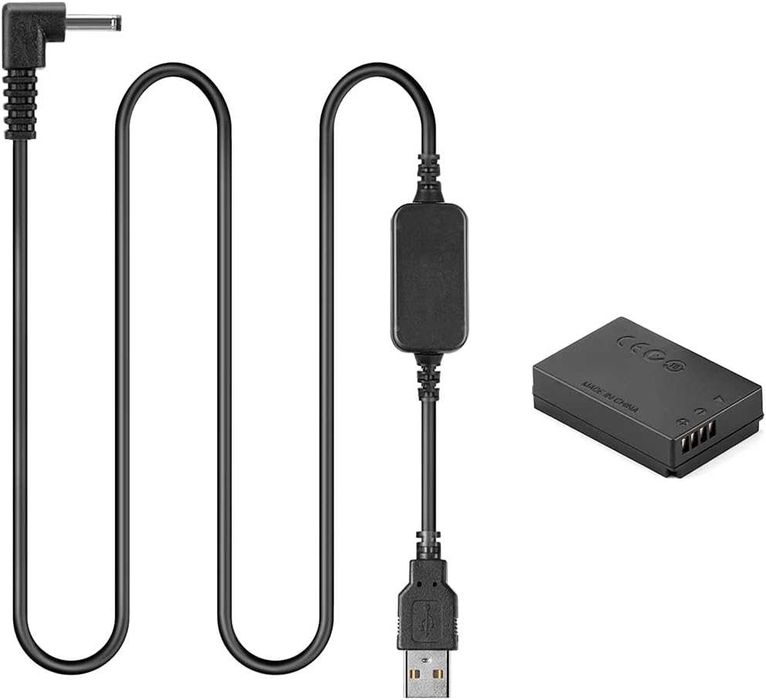 DR-E12 LP-E12 батерия + 5V-8.4V USB кабел за драйвери