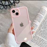Iphone 13/14 case- прозрачен с розова лента