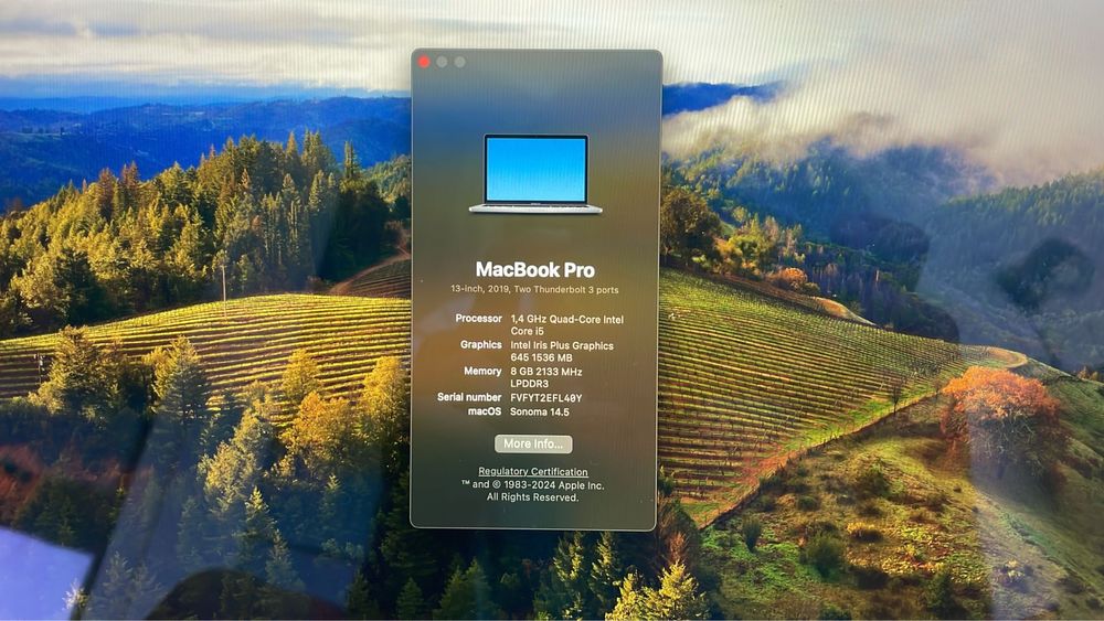 MacBook Pro 13-inch cu Touchbar, 2019