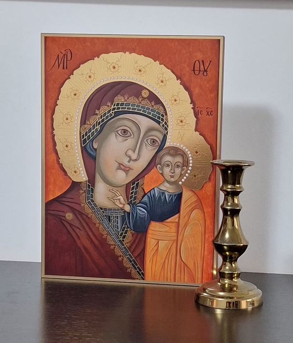 Icoană „Maica Domnului Siriaca” – reproducere grafică Fine Art pe MDF