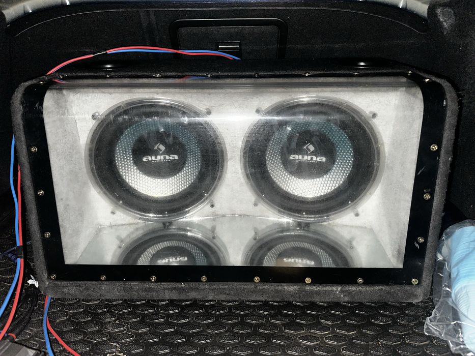 Subwoofer auna 2 difuzoare cu tot cu statie