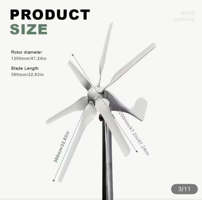 Turbina eoliana 1000W 24V