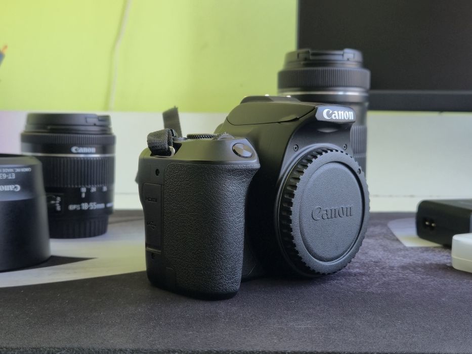 Фотоапарат и обектив: Canon EOS 250D + 18‑55 кит + 55‑250 IS STM