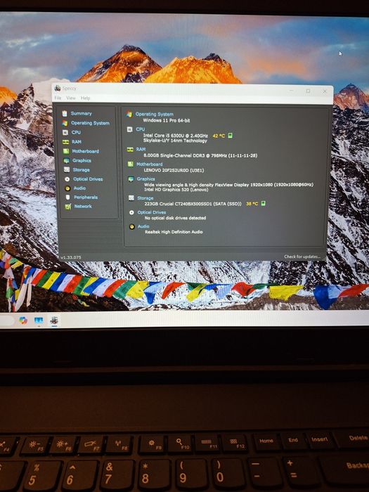 Laptop Lenovo Thinkpad L560, i5-6300U, 8GB , SSD 240 GB, FullHD  15.6"