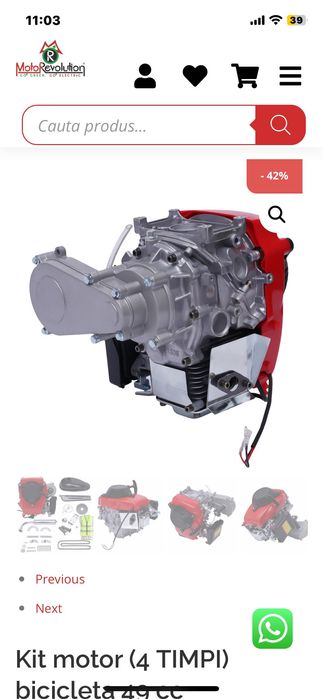 Motor de biciclete în 4 timp cu baie de ulei 50 oră  por nitro la